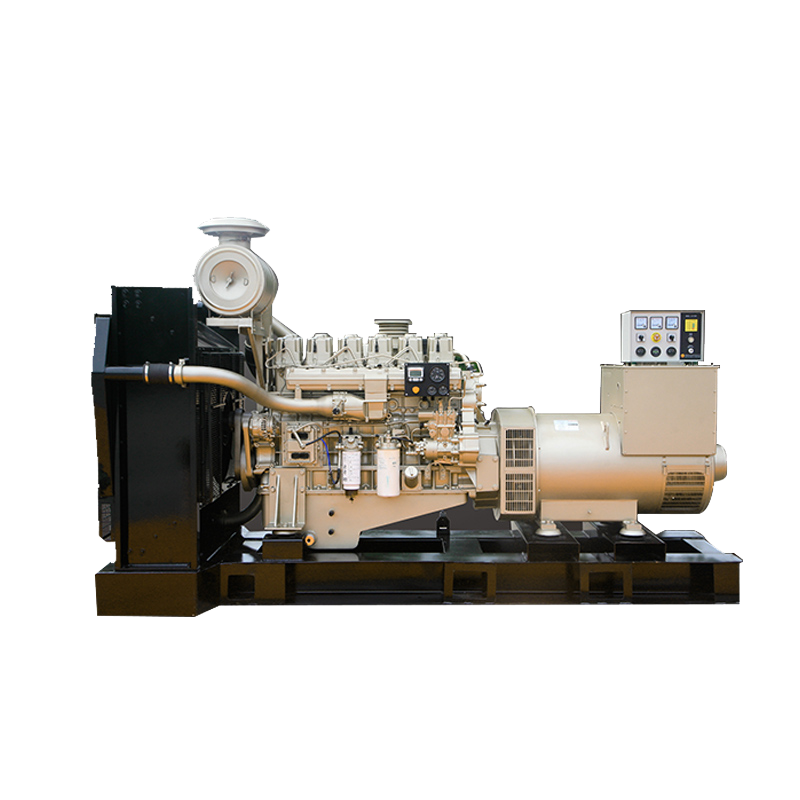 Diesel generator set on a steel base frame